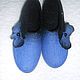 Felted slippers "Blue", Slippers, Murmansk,  Фото №1