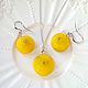 'Sunny lemons ' pendant and earrings. Jewelry Sets. Country Cottage. Online shopping on My Livemaster.  Фото №2