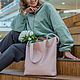 Bag female leather shopper pink(bag leather female). Classic Bag. migotobags. My Livemaster. Фото №6