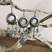 Украшения handmade. Livemaster - original item Earrings and pendant with crystal beads 