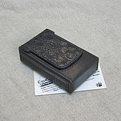 Сувениры и подарки handmade. Livemaster - original item Cigarette case with crocodile insert for LD Compact. Handmade.