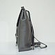 Leather backpack 'Moscow' gray. Backpacks. uva. Online shopping on My Livemaster.  Фото №2