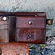 Кошелек трифолд "Один и вороны". Кошельки. Alla LeatherworkS. Ярмарка Мастеров.  Фото №4
