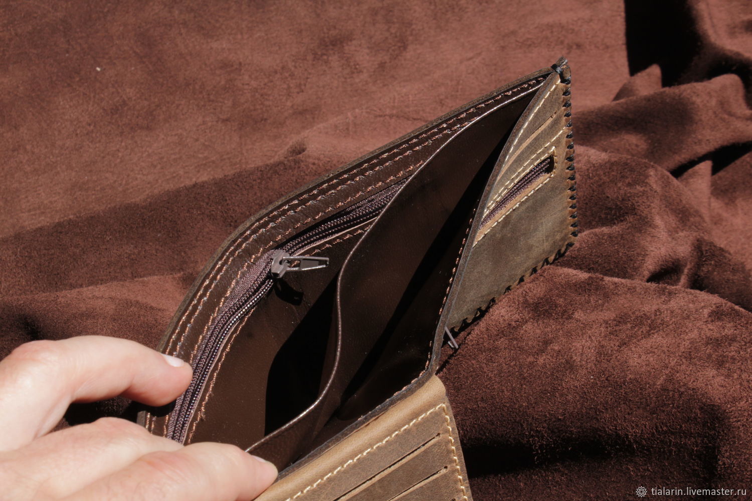 Кошелек мужской, кожаный Crazy Horse – заказать на Ярмарке Мастеров ...