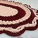 Oval rug crochet 'pink Bordeaux'. Carpets. knitted handmade rugs (kovrik-makrame). My Livemaster. Фото №5