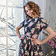 Платье из джинсы "Букет роз" длина мини с пышной юбкой, Платья, Санкт-Петербург,  Фото №1