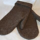 Men's felted mittens Simple, Mittens, Miass,  Фото №1