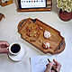 Поднос деревянный  "ВИНТАЖ" малый. Подносы. Аксана Ермакова. Посуда из дерева. Интернет-магазин Ярмарка Мастеров.  Фото №2