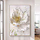 Текстурная картина маслом Белый цветок 3d объем
