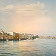 Painting for the interior of the Saint Petersburg city landscape with water 