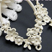 Материалы для творчества handmade. Livemaster - original item Connector white flowers art.8-28. Handmade.