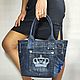 Джинсовая сумка-тоут: "Виктория". Сумка-тоут. Jeans bags by Anna. Интернет-магазин Ярмарка Мастеров.  Фото №2