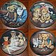 Collection plates 'Teddy and Kittens', Franklin Mint, England, Vintage interior, Moscow,  Фото №1