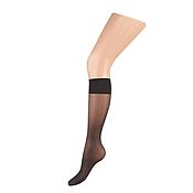 Винтаж handmade. Livemaster - original item Casual black knee socks with lycra. 20 den. Handmade.