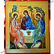 Copy of HOLY TRINITY , hand painted icon on gold, Icons, Yuzha,  Фото №1
