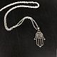 Кулон из серебра "Хамса" маленькая. Подвеска. GAMMA jewelry. Интернет-магазин Ярмарка Мастеров.  Фото №2