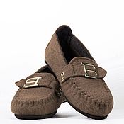 Обувь ручной работы handmade. Livemaster - original item Beliti felt loafers, 100% wool. Handmade.