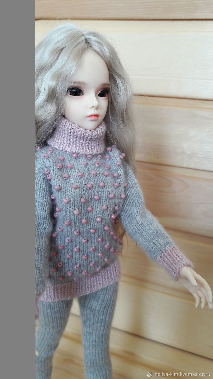 Knitted cashmere suit for Minifi doll, Clothes for dolls, Irkutsk,  Фото №1