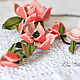Sistema de la joyería de la piel En el borde de las magnolias rosa collar pulsera, Jewelry Sets, Kursk,  Фото №1