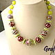 Beads from natural stones Burgundy. Necklace. Grafoli jewellery. My Livemaster. Фото №5