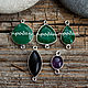 Earrings with onyx/amethyst 'Attraction'. Earrings. The inspiration of nature in stones. My Livemaster. Фото №6