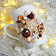 Mug with decor 'Winter fairy tale' white, Mugs and cups, Mostovskoi,  Фото №1