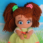 Куклы и игрушки handmade. Livemaster - original item Knitted doll Katyushka in a dress.. Handmade.