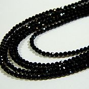 Материалы для творчества handmade. Livemaster - original item 3 mm-Spinel black jewelry cut. Thread. Handmade.