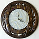Wall clock 'Circle of time', white glass, Watch, Ivanovo,  Фото №1