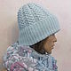 Knitted cap on fleece, turquoise color, a gift to a girl. Caps. Cozy corner. Online shopping on My Livemaster.  Фото №2