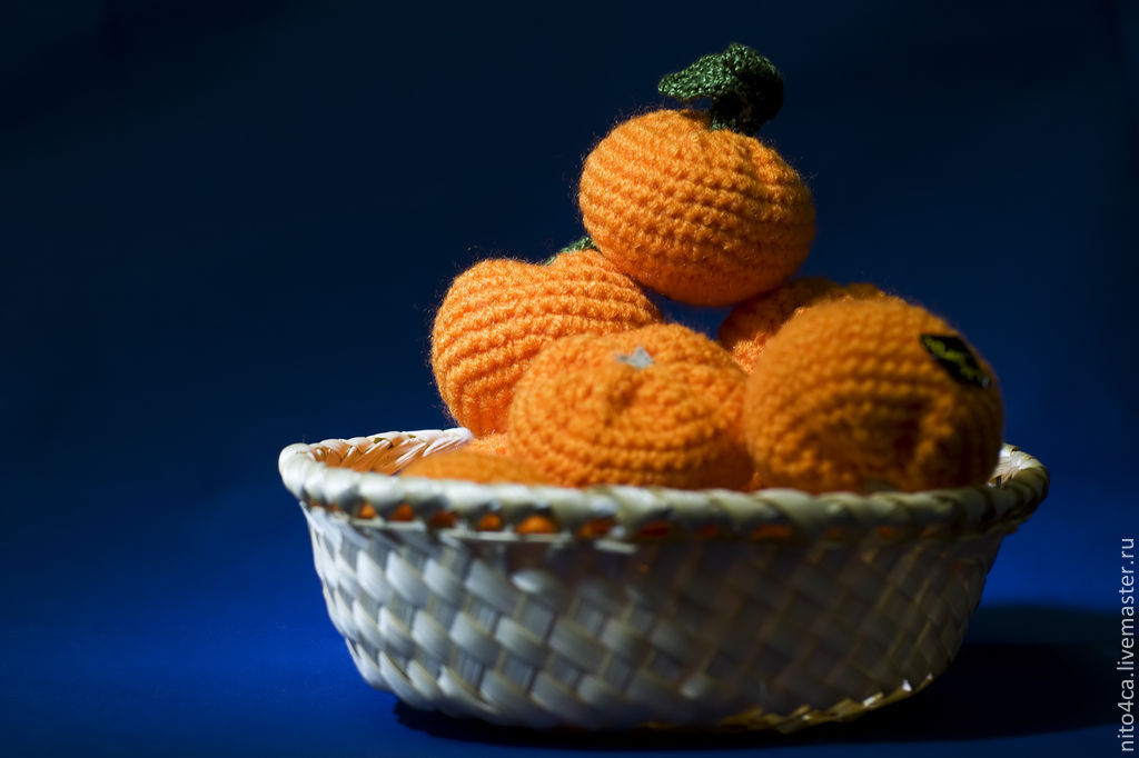 Tangerine knitted, Doll food, Moscow,  Фото №1