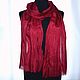Crimson Silk Scarf women's autumn demi-season silk scarf. Scarves. Silk scarves gift for Womans. My Livemaster. Фото №4
