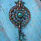 Pendant-key made of copper with amazonite 'Gothic'. Pendants. IVA rainbow art. Online shopping on My Livemaster.  Фото №2