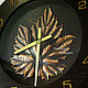 Wall clock 'Grape leaf' dark wood metal. Watch. KancyrevDecoration. My Livemaster. Фото №4