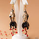 Bird earrings ' Khokhloma haute couture' . Miniature birds. Earrings. Coffeelena. Online shopping on My Livemaster.  Фото №2