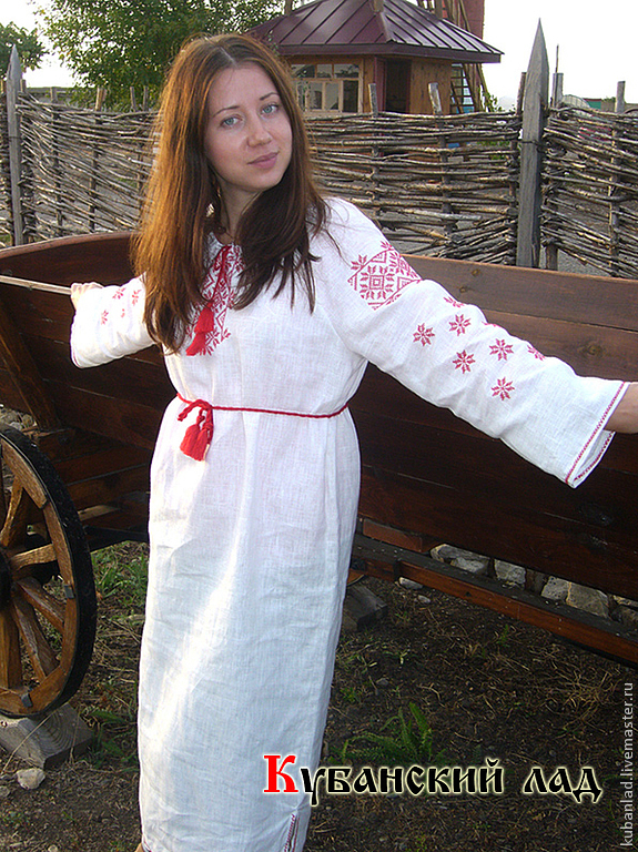 славянское платье женское