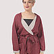 Long cotton maroon cardigan with lurex, Cardigans, Moscow,  Фото №1