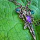 Necklace-pendant 'Forest fairy' purple. Necklace. AZOZA. My Livemaster. Фото №5
