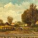 Painting 'Rustic landscape', oil, panel, Holland. Vintage paintings. 'Gollandskaya Vest-Indskaya kompaniya'. Online shopping on My Livemaster.  Фото №2