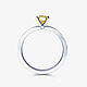 Помолвочное кольцо с желтым бриллиантом MYSTERY CUSHION COLOR DIAMOND. Кольцо помолвочное. Ювелирная студия OBRUCHALKI. Ярмарка Мастеров.  Фото №4
