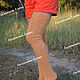  Down stockings 'Warm' knitted women's orange. Stockings. Down shop (TeploPuha34). My Livemaster. Фото №6