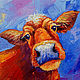 Oil painting in the nursery, 'Honey Darling' picture of the calf, Pictures, Voronezh,  Фото №1