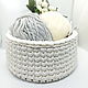 Order Cestas de almacenamiento de hilo de punto conjunto de tres cestas. Lace Shawl by Olga. Livemaster. . Basket Фото №3