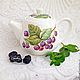 Painted porcelain Painted porcelain Tea set of Delicious berries. Tea & Coffee Sets. ArtFlera (artflera). My Livemaster. Фото №4