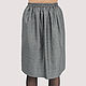 Skirt grey jacquard lined with elastic MIDI. Skirts. Yana Levashova Fashion. My Livemaster. Фото №5