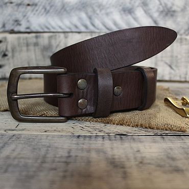 Аксессуары ручной работы. Ярмарка Мастеров - ручная работа Ремень коричневый. Handmade.