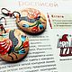 Order Wooden earrings 'Gorodetsky bird in orange'. Nitkabusin. Livemaster. . Earrings Фото №3