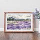Lavender field. Watercolor (lilac, purple, green). Pictures. Watercolour Painting Mamabelle art. Online shopping on My Livemaster.  Фото №2