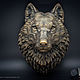 Proud Wolf Wall Sculpture, Animal Head Home Decor Art. Sculpture. VoronFab Sculpture workshop. Online shopping on My Livemaster.  Фото №2