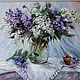 Oil painting 'lilac blooms' 50-70, Pictures, Nizhny Novgorod,  Фото №1
